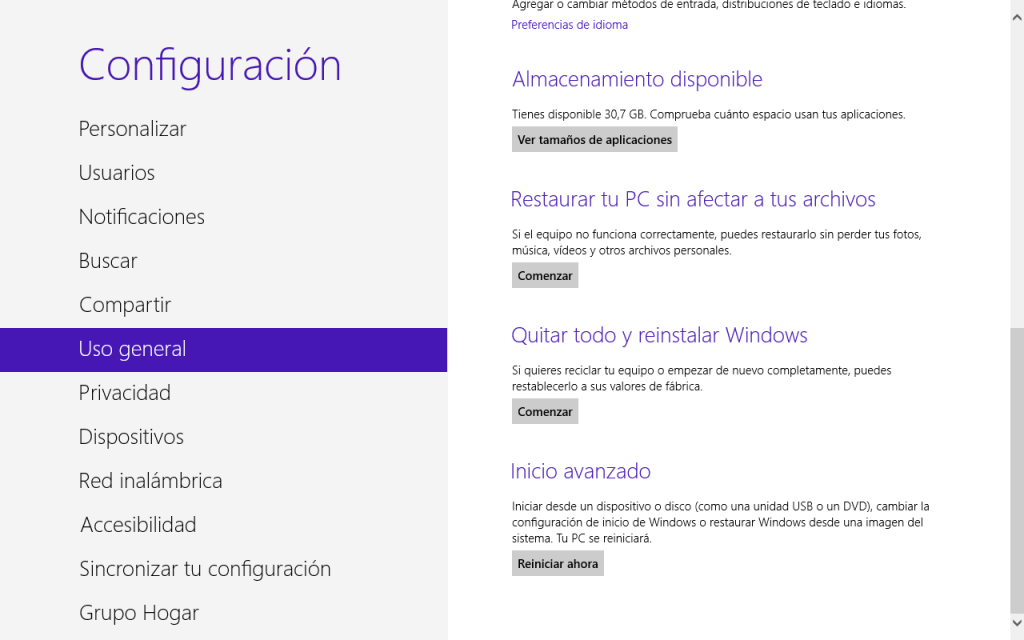 Desactivar secure boot desde Windows 8
