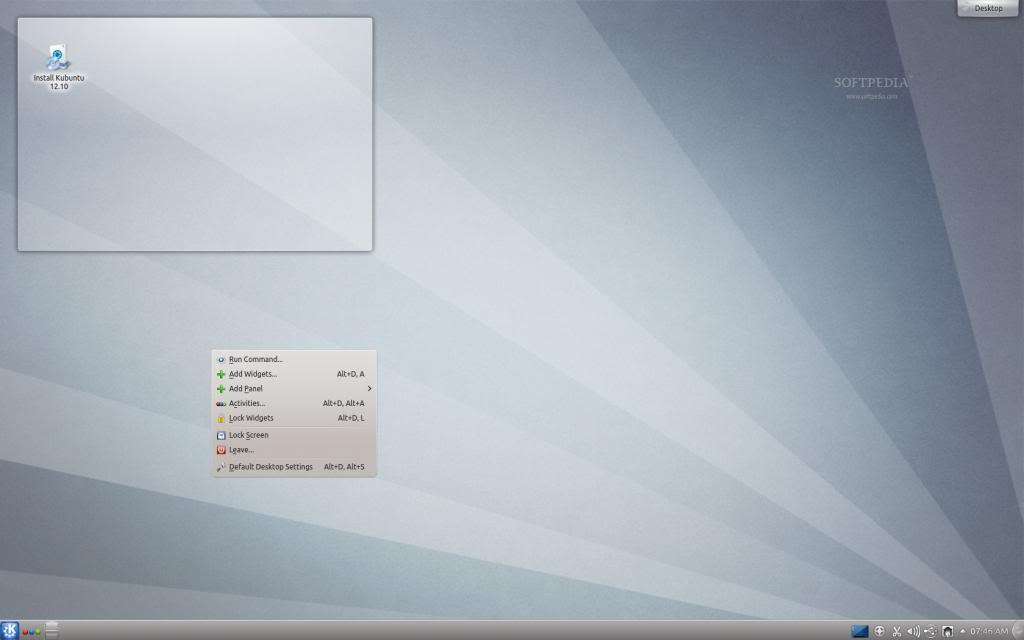 captura del entorno KDE