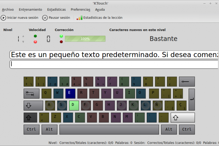 Ktouch, aprende a escribir con el teclado