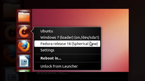 Reiniciar rápidamente en otro sistema operativo en Ubuntu