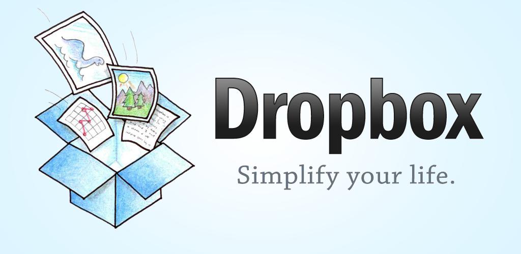 Imagen de Dropbox con su nombre y símbolo de caja