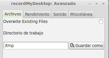 tutorial configurar recordmydesktop
