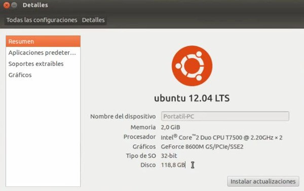 Ver detalles de nuestro ordenador (software y hardware) en Ubuntu