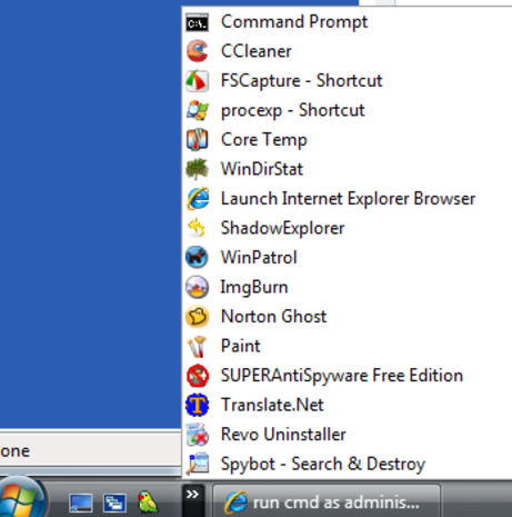 Activar la barra de inicio de aplicaciones rápidas (Quick Launch), en Windows 7