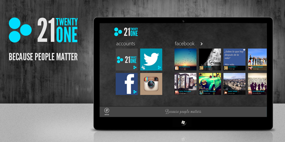 Lo mejor de cada red social con TwentyOne en Windows 8 - ElSoftwareLibre