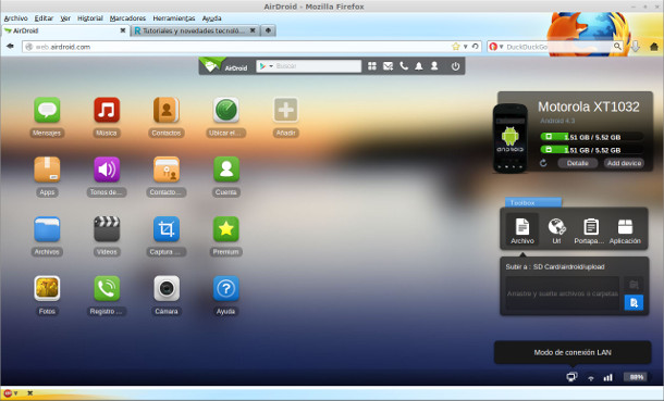 Administrar nuestro dispositivo Android desde el PC con Airdroid