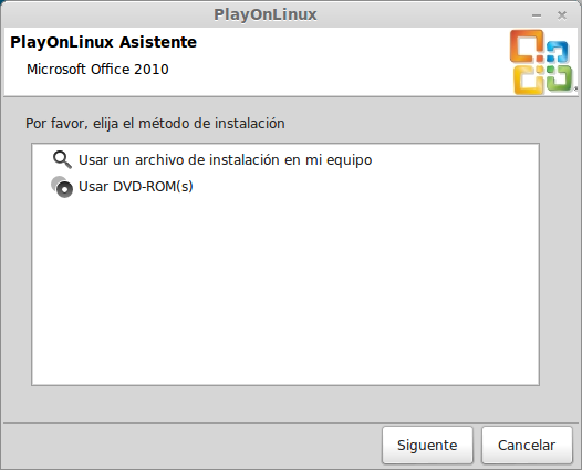 Instalar MS Office 2010 desde playonlinux en ubuntu