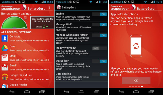 Reducir el consumo de la batería del móvil con BatteryGuru en Android