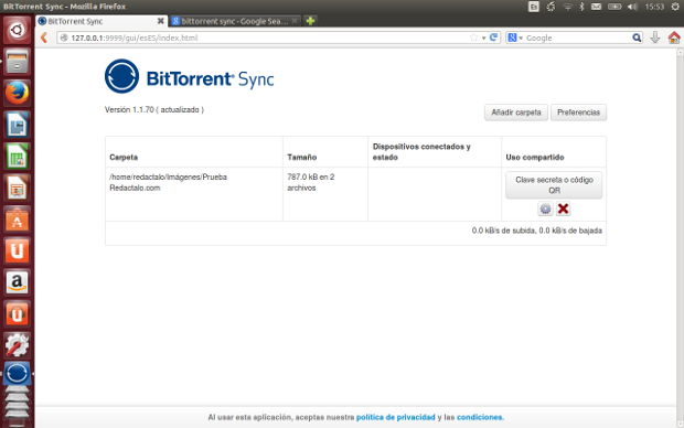Sincronizar carpetas entre Android y Linux con BitTorrent Sync