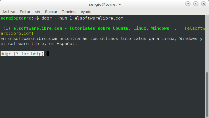 Resultados numerados de ddgr en una captura original de la terminal