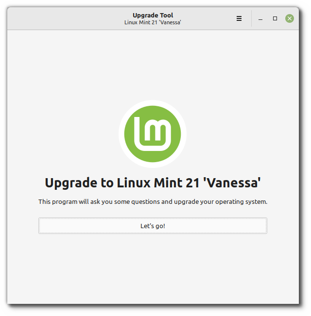 Linux Mint 21 Upgrade Tool