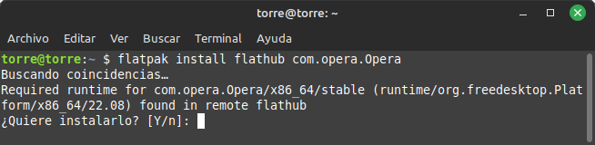 Instalar paquete Flatpak en Linux