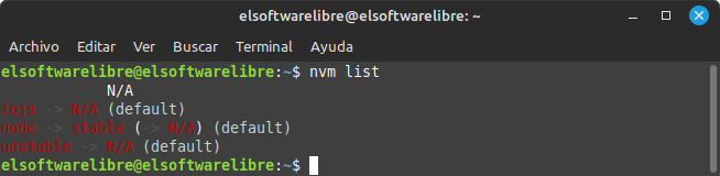 NVM list en Linux