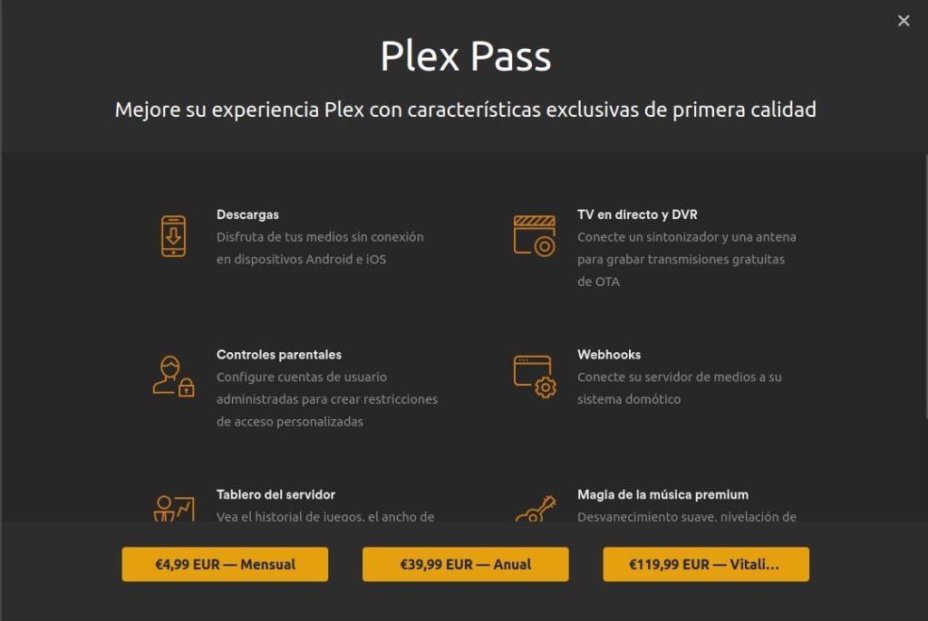 Plex Pass en Linux