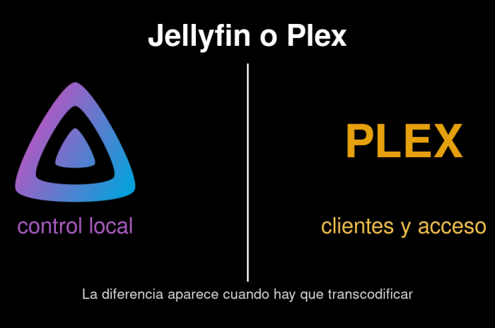 Jellyfin vs Plex: qué servidor multimedia elegir en 2026